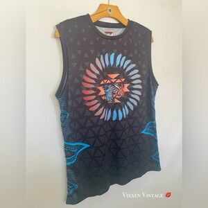 NATIVE AMERICAN BASKETBALL JERSEY IN BLACK MULTI